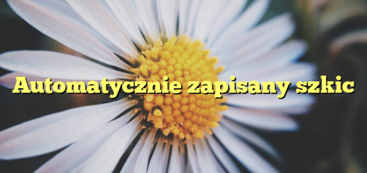 Automatycznie zapisany szkic